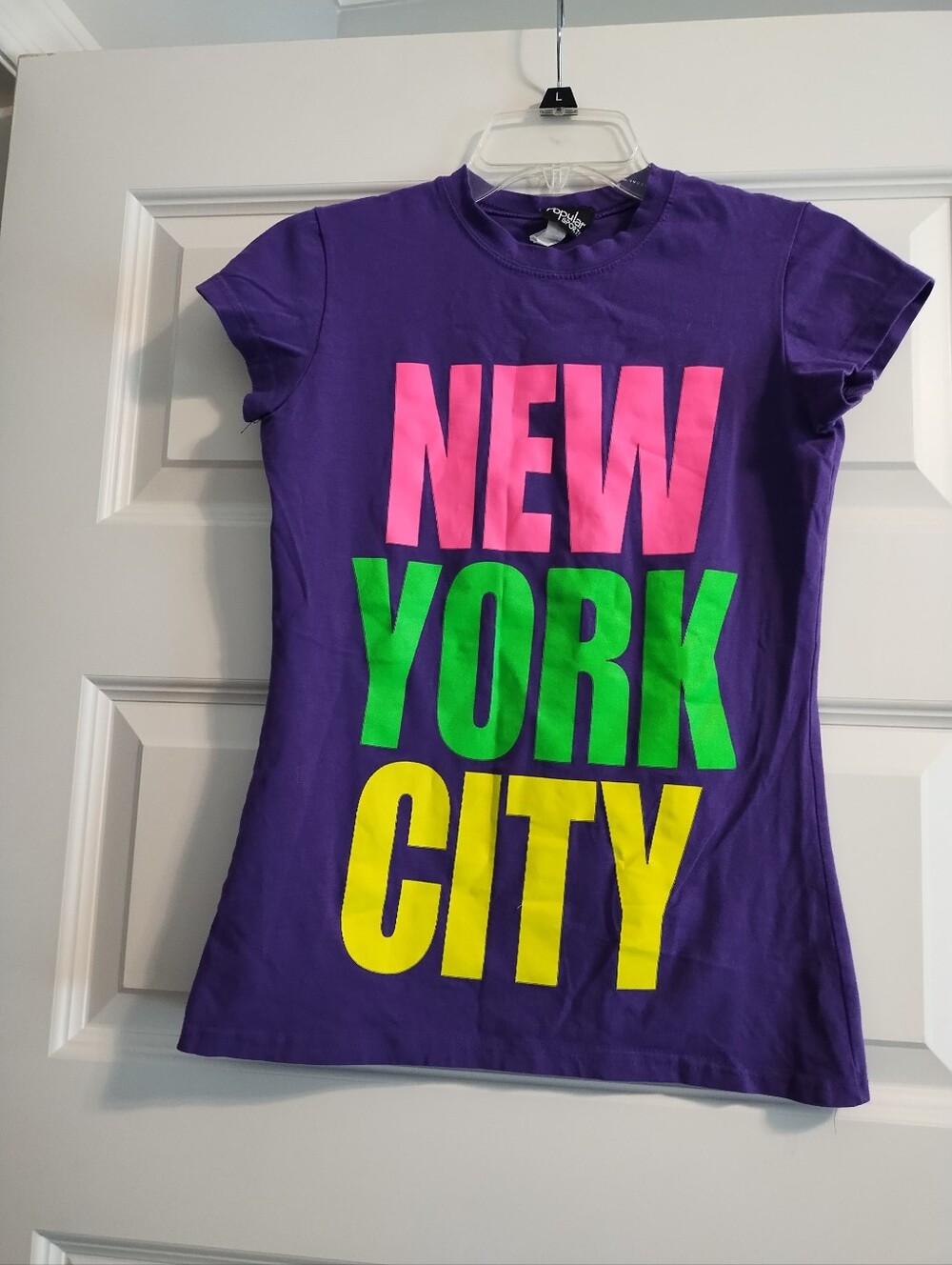Girls Purple "New York City" Graphic Tee